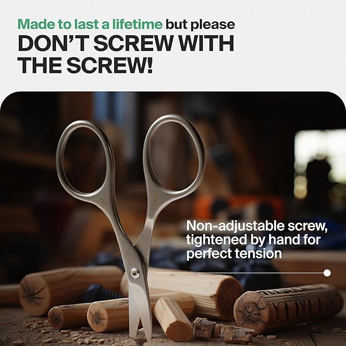 GERMANIKURE Professional Nail Cutter Scissors - Self-Sharpening FINOX22 Titanium Coated Stainless Steel Manicure Tools in Leather Case - Ethically Made in Solingen Germany - 2704