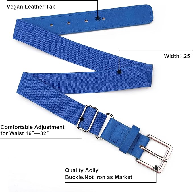 UnFader Baseball Socks and Belts Combo for Youth and Adult, Elastic Softball 2 Pair Socks and 1 Belts