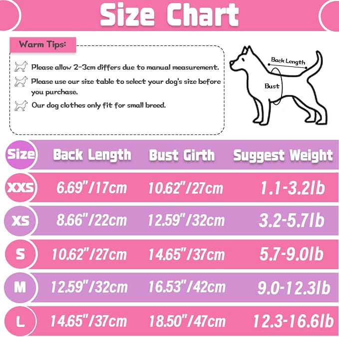 4 Pack Dog Shirt for Small Dogs Spring Summer Printed Puppy Clothes Cute Pet T Shirts Dog Clothes for Small Dogs Cats Girl (Grey+Pink+Purple,Black, Small)