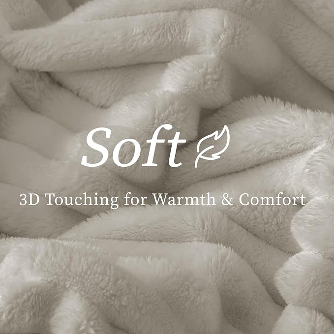 BEDELITE Ribbed Fleece Throw Blanket for Couch, Light Grey, 50"x70" | Ultra-Soft Plush Fleece, Warm Yet Lightweight, Ribbed Texture, Home Decor, Machine Washable, Giftable, All-Season Use