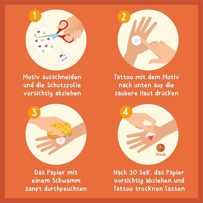 120 Skin-friendly Kids Tattoos - Dermatologically Tested & Rated VERY GOOD - Made in Germany - Our Temporary Tattoos for Kids (Dinos Theme)
