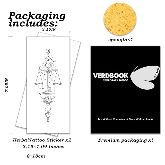 Waterproof Temporary Tattoos: 2-Sheet Tattoo Kit with Realistic Body Stickers, Semi-Permanent Tattoos for Adults Lasting 7-15 Days – Safe for Men & Women, Neuron Grid