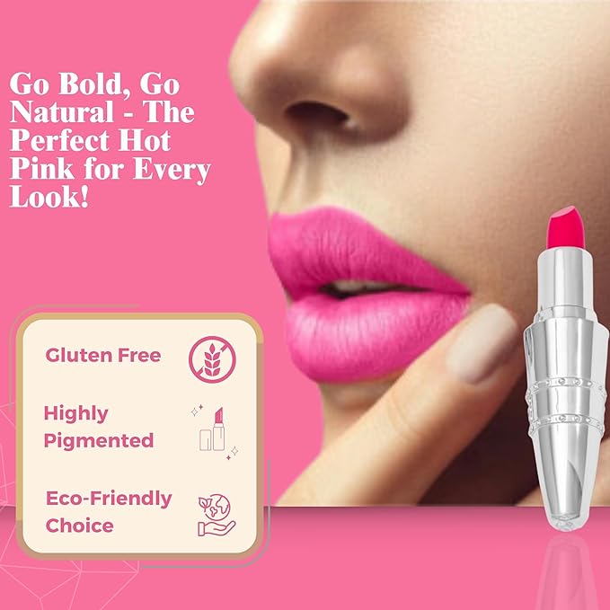 Hickey Lipstick Mile High Organic Perfect Red Lipstick & Hot Pink (Pack of 2) - Long Lasting Lipstick for Women - Hydrating & Moisturizing, Best Lip Color for Women, Gluten-Free & Vegan, 2 Shades