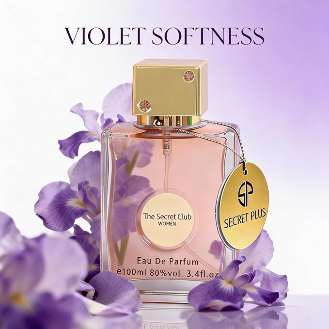 A CENTER The Secret Club Women's Cologne-Style Perfume | 100ml Floral Woody Eau de Parfum | Coconut Tuberose & Musk Scent Gift for Her