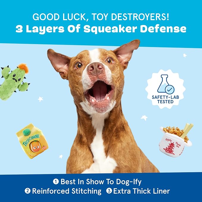 BarkBox Afterschool Snack Pack Interactive Plush Dog Toy Bundle