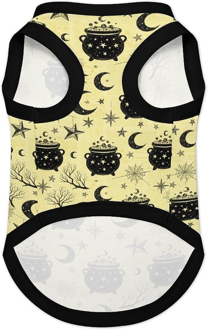 Halloween Pet Vest Spider Web Pet Shirts X-Small | moon star Dog Shirt Vest cute pet Sleeveless Vests Ice Silk Dog T-Shirts holiday Dog Clothes Halloween Canine Wear