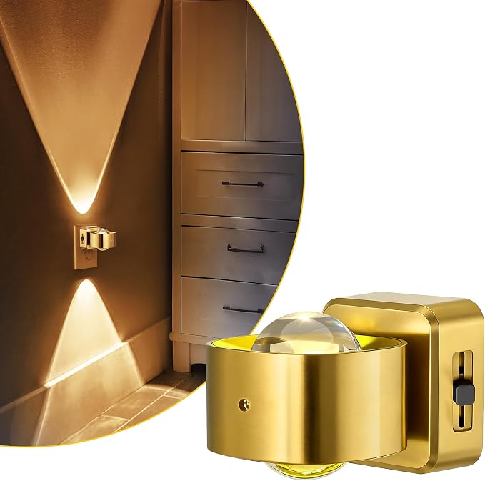 L LOHAS LED Night Light Projector, Night Lights Plug into Wall Light Sensor | Dusk to Dawn Sensor, Rotating Nightlight for Kids, Soft White Swivel Ambient Lighting for Bathroom, Gaming Room, Gifts,1 Pack