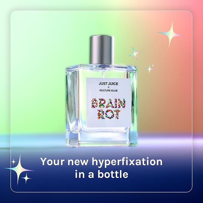 Brainrot Fragrance by Kulture Klub x Just Juice - Fruity Floral Perfume for Women and Men - With Lychee, Moonflower, Jasmine, Vanilla - 3.4 oz