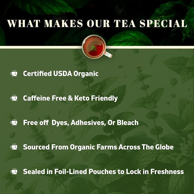 Oxify Organic Spearmint Herbal Loose Tea- 16 oz (16 oz, Spearmint)