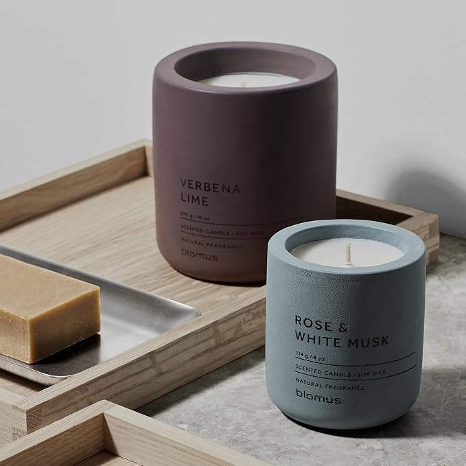 Blomus Fraga Scented Candle Micro Chip S Soy Wax Candle in Concrete Look