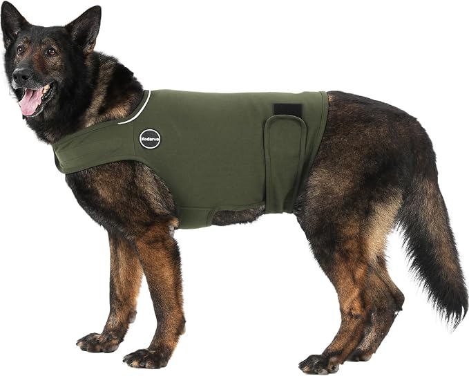 Dog Anxiety Jacket, Skin-Friendly Dog Calming Shirt - Dog Coat for Thunder, Fireworks, Vet Visits and Separation - Keep Pet Calm Without Medicine & Training, Army Green, XX-Large