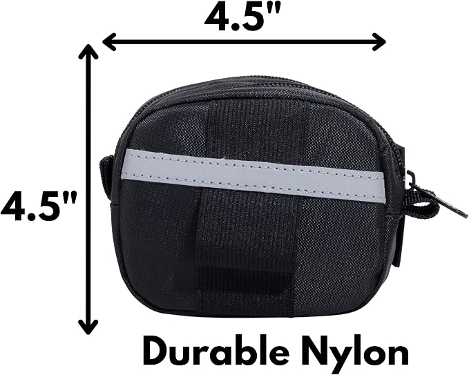 Gracie To The Rescue Leash Bag, compatible with flexi retractable leash, Treat and Poo Bag Holder for leash, Waste Bag Holder (Black)