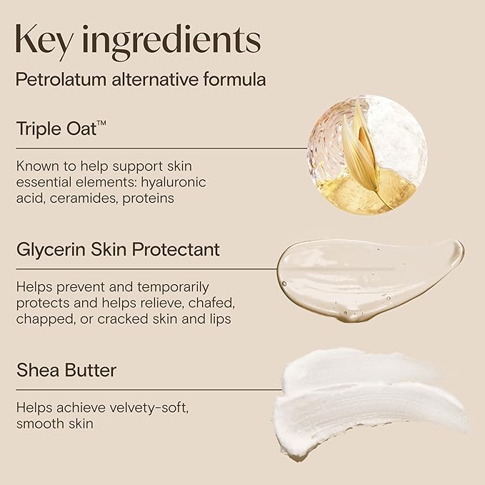 Aveeno Skin Relief Healing Ointment, Repair & Protect Extra Dry, Cracked Skin, Glycerin Protectant with Triple Oat & Shea Butter, Fragrance-Free & Non-Greasy Feel, Travel Size, 2.0 oz