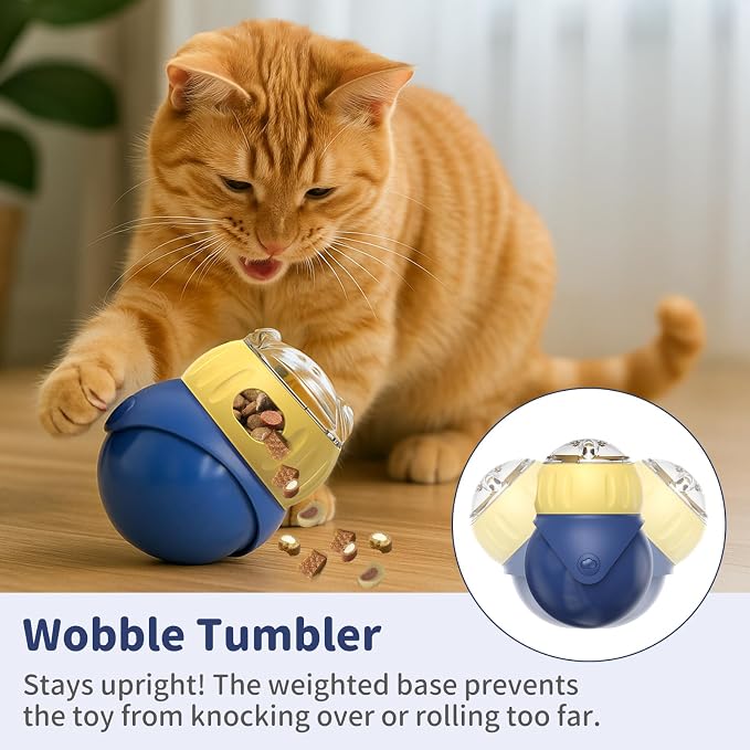 Interactive Cat Toy for Indoor Cats Treat Puzzle Feeder Dispenser