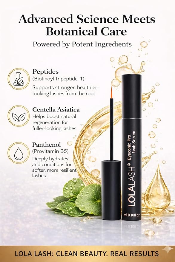 Eyelash Growth Serum | Peptide & Biotin Formula | Fuller, Longer Lashes | Gentle for Sensitive Eyes | 3ml