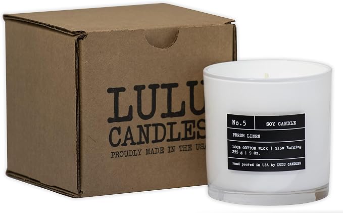 Lulu Candles | Moroccan Amber | Smells Musky & Floral | Luxury Scented Soy Jar Candle | Hand Poured in The USA | Highly Scented Long Lasting (9 Oz.)