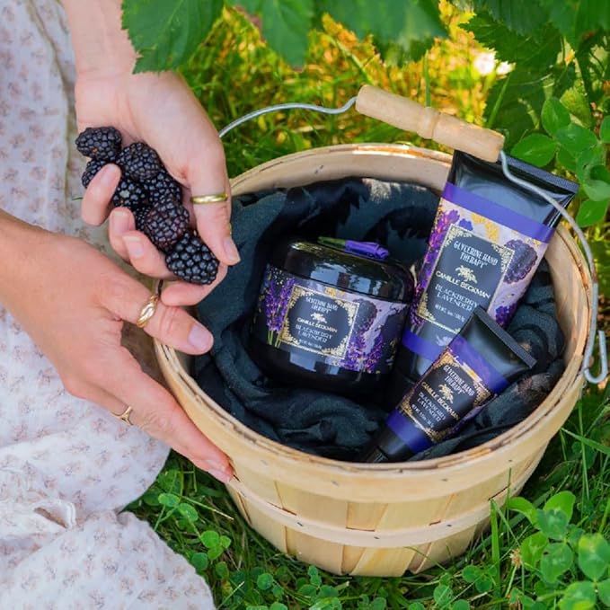 Camille Beckman Glycerine Hand Therapy Cream, Blackberry Lavender, 1.35 Ounce