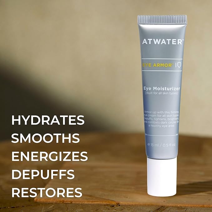 ATWATER Men's Eye Cream, Anti-Aging Under Eye Treatment for Circles, Puffiness and Fine Lines, Hydrating Face Moisturizer for Men - 0.5 oz