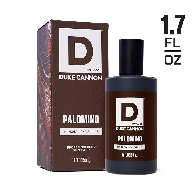 Duke Cannon Proper Cologne Palomino | Men's Eau de Parfum | Mahogany and Vanilla | Subtle, Long-Lasting Natural Scent | 1.7 fl oz