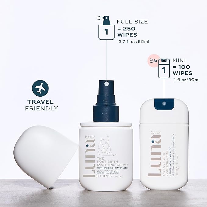 Luna Daily Birth Prep Massage Oil for Pregnancy | Prenatal Skin Prep with Jojoba, Vitamin E & Rosehip | Hydrating, Firming & Moisturizing | Gentle Massage for Birth Recovery & Stretch Support, 80ml