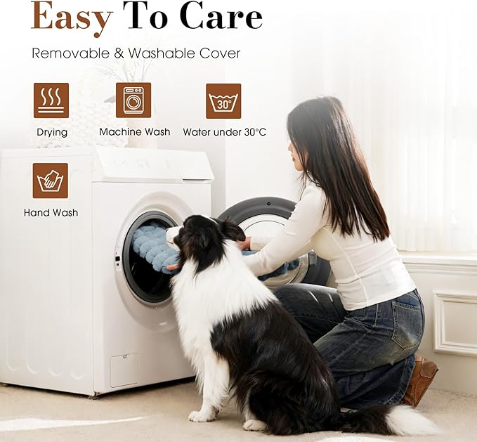 Extra Large Dog Bed Orthopedic Foam with Waterproof Lining | Egg crate foam for joint support. Soft plush surface. Non-slip bottom. Removable & machine washable cover. OEKO-TEX certified
