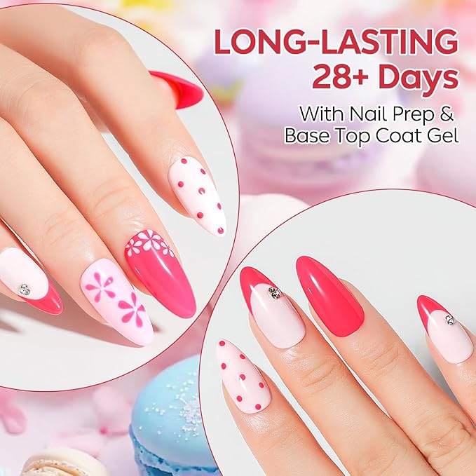AIMEILI Nude Pink Gel Nail Polish Set 12pcs, Hema Free, Cruelty Free, Vegan, Soak Off U V LED Nail Art Manicure Salon DIY for Women - Kit 32
