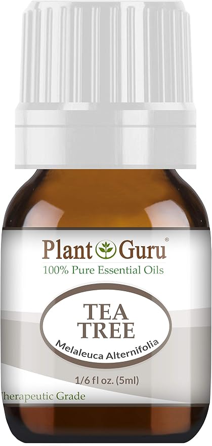 Tea Tree Essential Oil 5 ml. 100% Pure Undiluted Therapeutic Grade Extract of Melaleuca Alternifolia for Skin, Body, Hair Growth, Scalp Dandruff, Acne and Aromatherapy Diffuser Humidifier