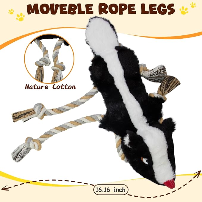 No Stuffing Rope 5-Pack Dog Toys, Chew Toys for Medium, Large Pets