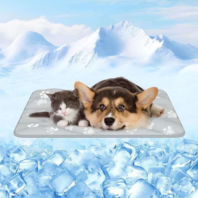 24x18in Dog Cooling Mat with One-Way Moisture & Arc-Chill 3.0 | Color-Changing Cool Indicator. Washable, Non-Slip Pet Bed. One-Way Moisture Tech Keeps Cool & Dry for Floors, Sofas, Kennels