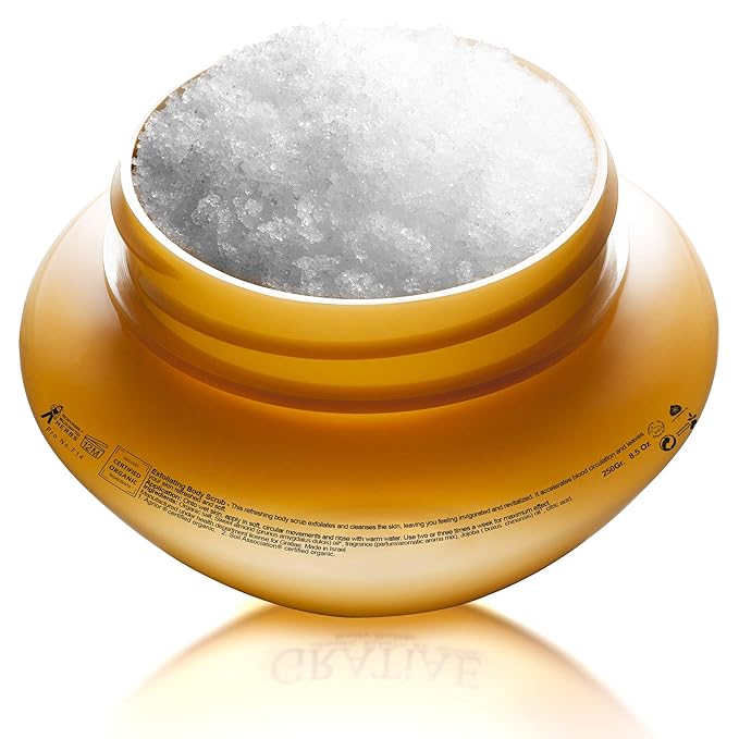 Gratiae Organics Exfoliating Body Scrub, Passion Fruit and Lime for All Skin Types 8.5 Fl oz