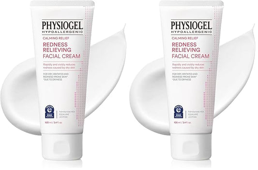 Physiogel Redness Reducing Cream – Ceramide Moisturizer for Dry, Sensitive & Redness-Prone Skin, Repairs Skin Barrier, Dermatologist-Tested, Fragrance-Free, Korean Skincare, 3.4 fl oz (Pack of 2)