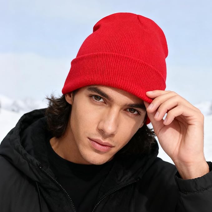 PFFY Unisex Beanie Hats for Men Women Knit Winter Beanies