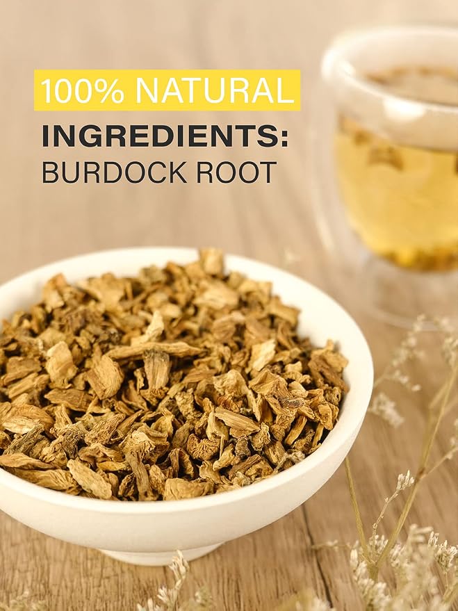 TeeLux Burdock Root Tea, Cut & Sifted, Pure Natural Dried Burdock Root Loose Leaf Tea, Caffeine Free, Premium Herbal Tea, 7oz