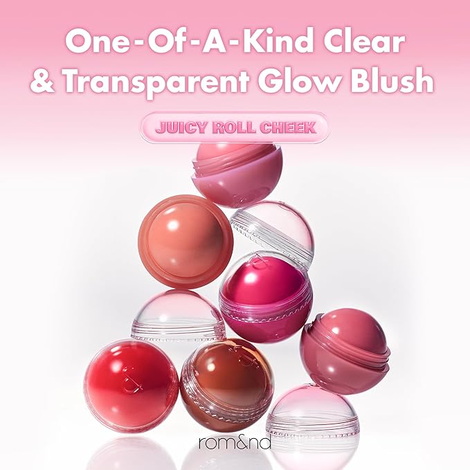 rom&nd JUICY ROLL CHEEK 04 Apricot Beige | K-Beauty Liquid Blush for Natural Dewy Glow | Long-Lasting, Non-Greasy Finish | Easy Roll-On Applicator