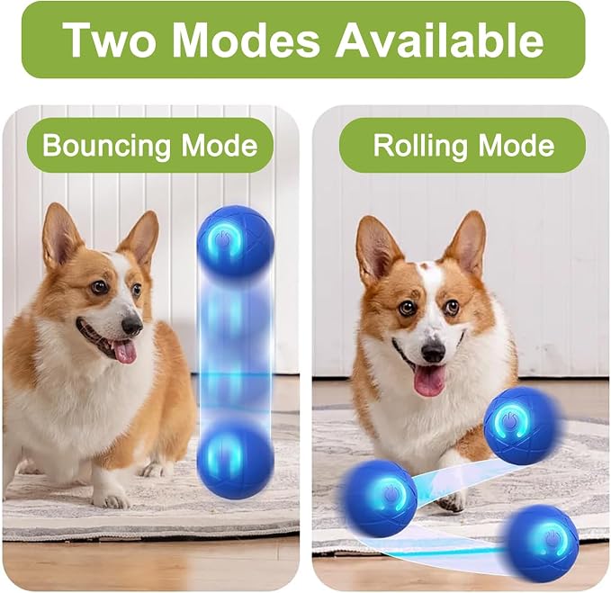 2 Pack Smart Interactive Dog Shaky Ball Toys, Pet Bounce Ball