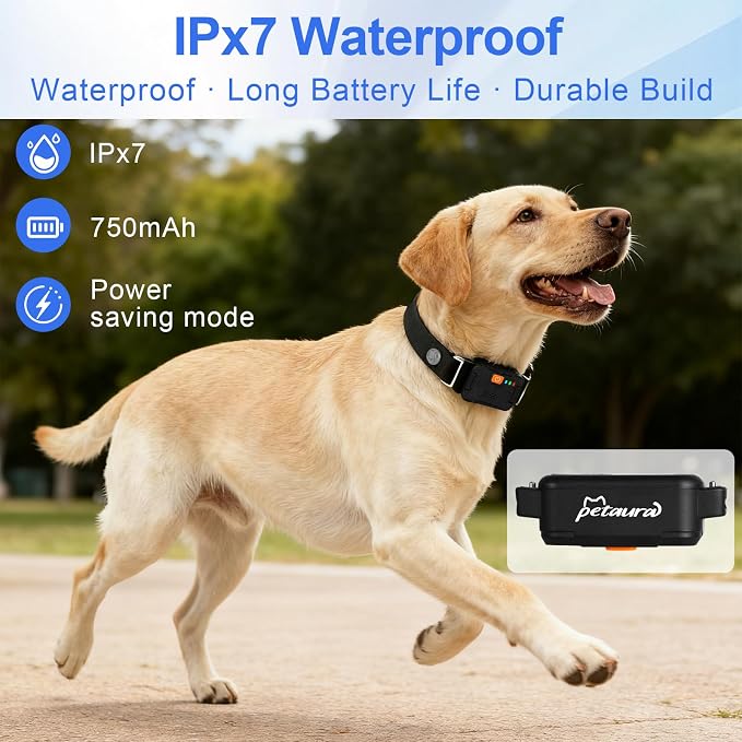 Smart Dog GPS Tracker Collar, First Year Free Subscription, Real-Time Location, Geo-Fence Alerts, Route History, IPX7 Waterproof, 4G Built-in SIM, Health Monitoring