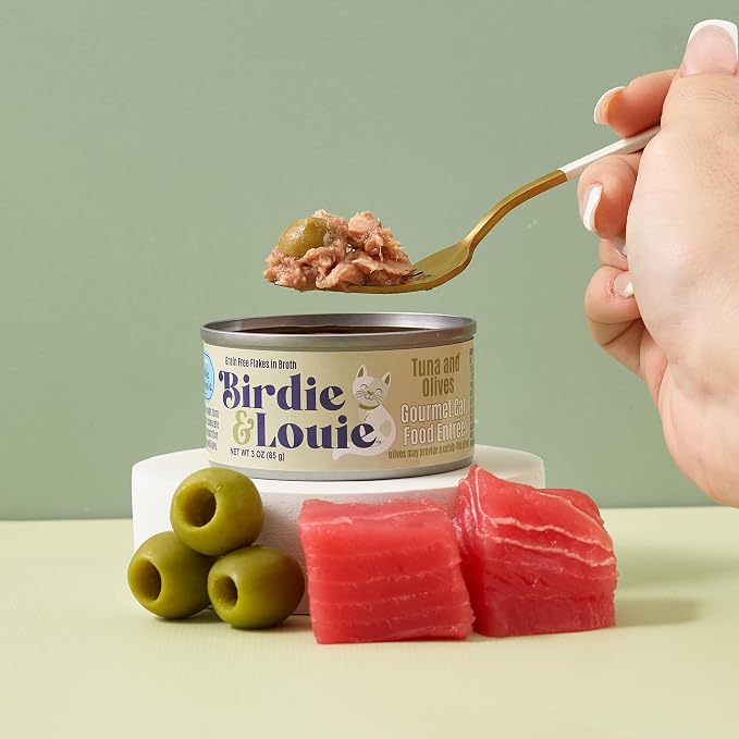 Birdie & Louie Wet Cat Food Variety Pack of Tuna Flavors | 6 Cans of 5 Different Tuna Flavors | All Natural Ingredients, Grain Free | 3 Oz Cans, Bulk Case of 30 Cans