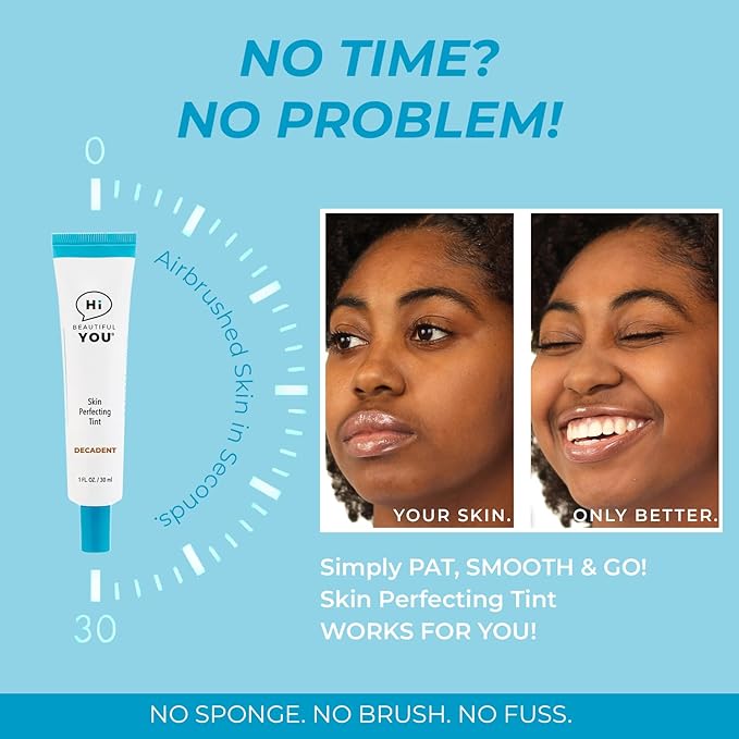 DECADENT - BE YOU SKIN Perfecting Tint with Hydrating Benefits - The Original Skin Perfector from the Creator of per-fekt - Lightweight, Natural Finish veryday Use. Enhance Skin Tone.