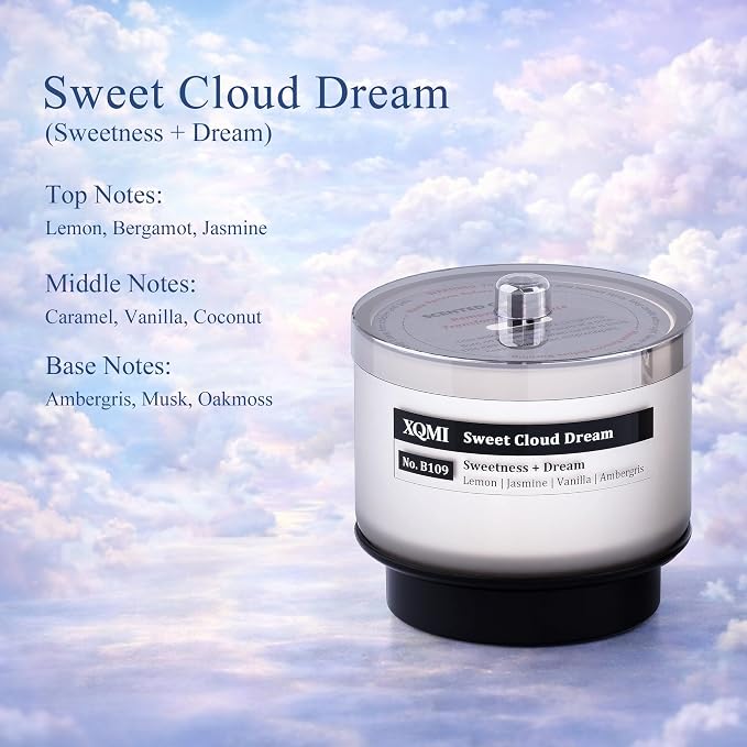 Smart Scented Candle Refill Set, 4-Pack Signature Fragrance Collection, 4.25oz Each, Soy Wax with 13% Perfume-Grade Oils(Heartbeat Rhythm, Because You are, Sweet Cloud Dream, Crimson Moon Sail)