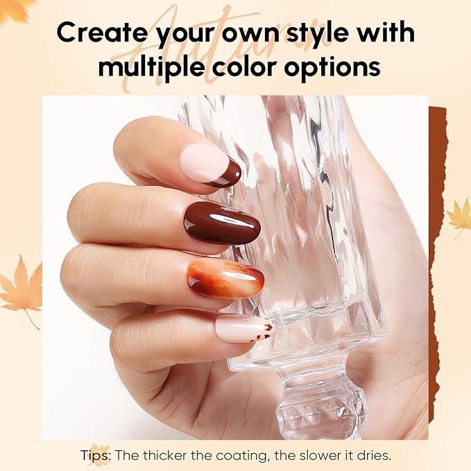 AIMEILI Gel Nail Polish Set 12pcs, Hema Free, Cruelty Free, Vegan, Soak Off U V LED Nail Art Manicure Salon DIY at Home for Women - Kit 38