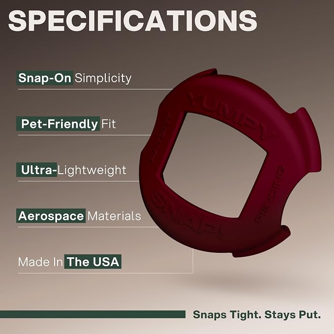 SNAP! AirTag Holder - 3/8" & 5/8" Set - for Cats, Kittens, Puppies, & Small Dogs - Fits Collars, Harnesses, Straps, Bags & More - Made in USA - Cherry Wine