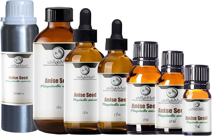 Anise Seed Organic Essential Oil - Steam Distilled Pure Pimpinella Anisum Oil for Aromatherapy, Diffusers, Soap Making, Candle Making, Cosmetic Formulations Massage DIY Personal Care - Spain - 10 ml