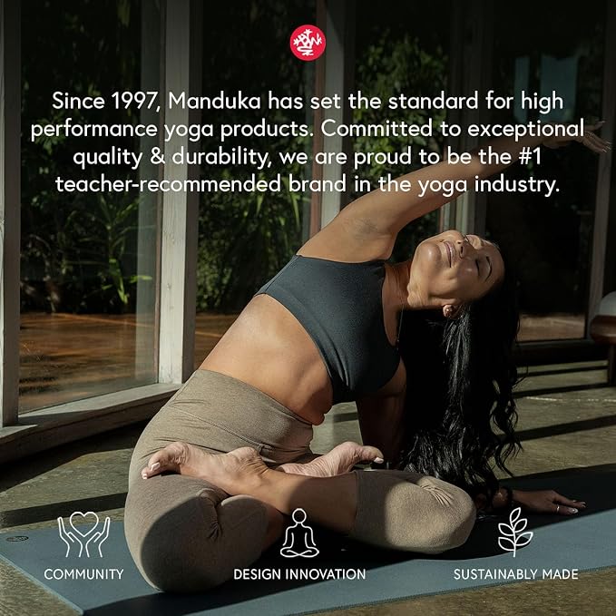 Manduka PRO Travel Yoga Mat - 2mm | Foldable & Travel Friendly | Lifetime Durability | Teacher Approved | Hygienic Construction