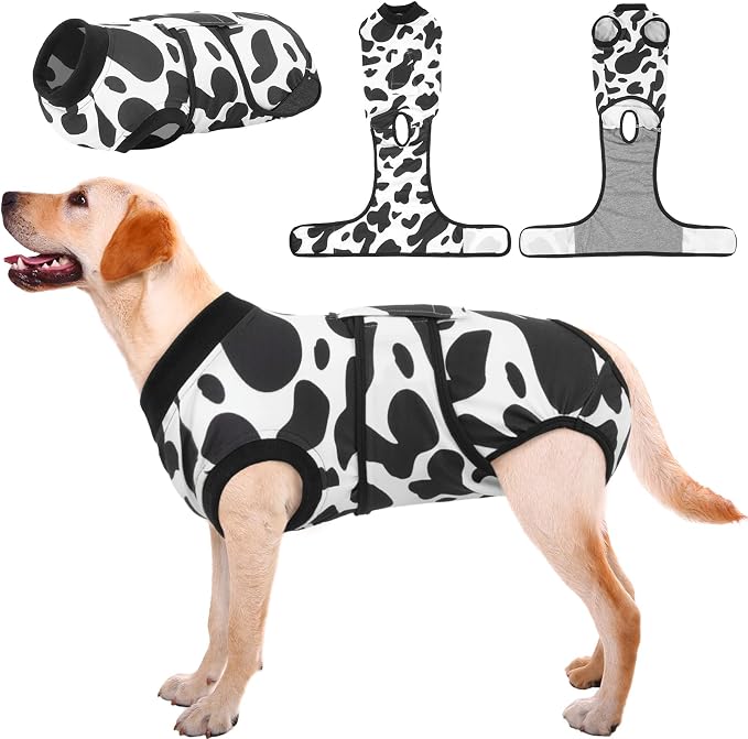Kuoser Recovery Suit for Dogs Cats, Soft Dog Surgery Suit Female Male Spay | Professional Dog Onesie for Surgery, Substitute E-Collar & Cone, Prevent Licking Dog surgical suit Pet Neuter Suit
