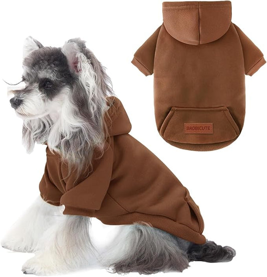 1 Pack Dog Hoodie Warm Hood Dog Sweater Cold Weather Small Dogs Sweatshirt Comfort Pet Clothes for Small Medium Dogs with Pockets Cats Chihuahua Clothes for Male Female Girl Boy Sporty Daily Wear
