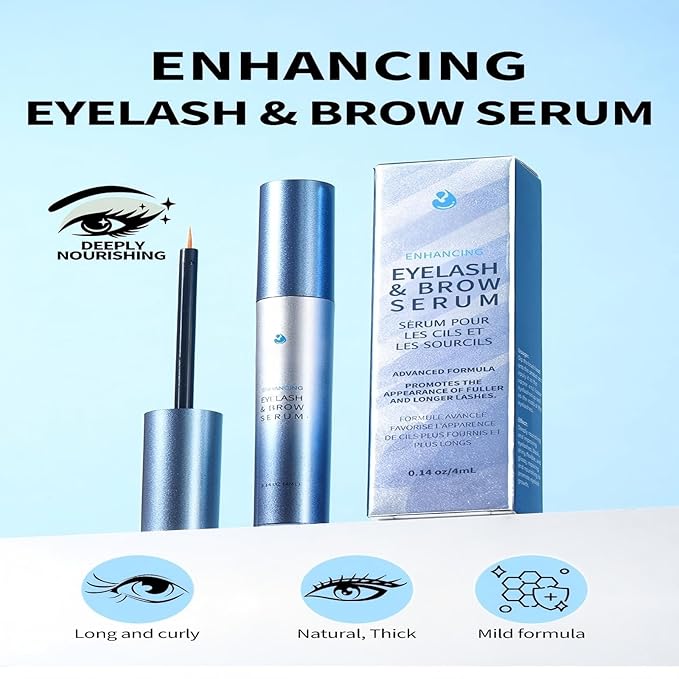 Lash Serum for Eyelash Growth – Advanced Formula with Plant Extracts & Hyaluronic Acid for Longer, Thicker & Fuller Looking Lashes – Gentle, Vegan & Cruelty-Free Eyelash Enhancing Serum