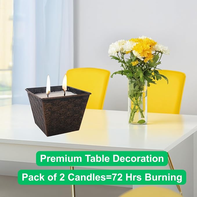 Balsam Fir Candles Pack of 2,Long Burning Sandalwood Lavender Scent Candle,Soy Wax Pine Scented Candles with 2 Wicks,Woody Candle Buckets for Backyard Patio,Aromatherapy Candles Set of 2