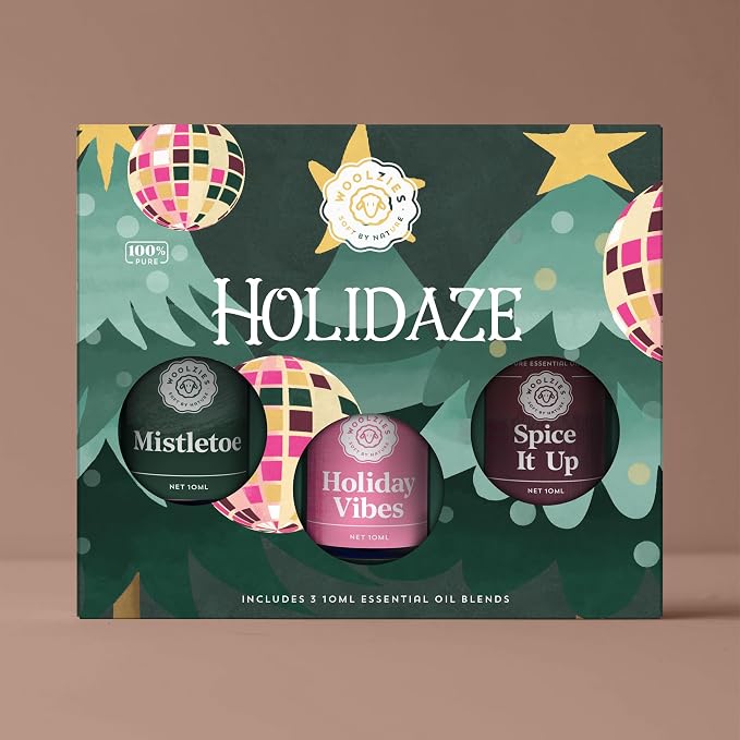 Holiday Essential Oil Set | Seasonal Essential Oils & Blends | Aromatherapy for Winter & Christmas | Perfect for Diffusers, Relaxation, and Holiday Gifts (3 Pack, Holidaze)