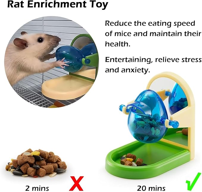 2Pcs Rat Enrichment Foraging Toy, Intelligent Treat Dispensing Puzzle