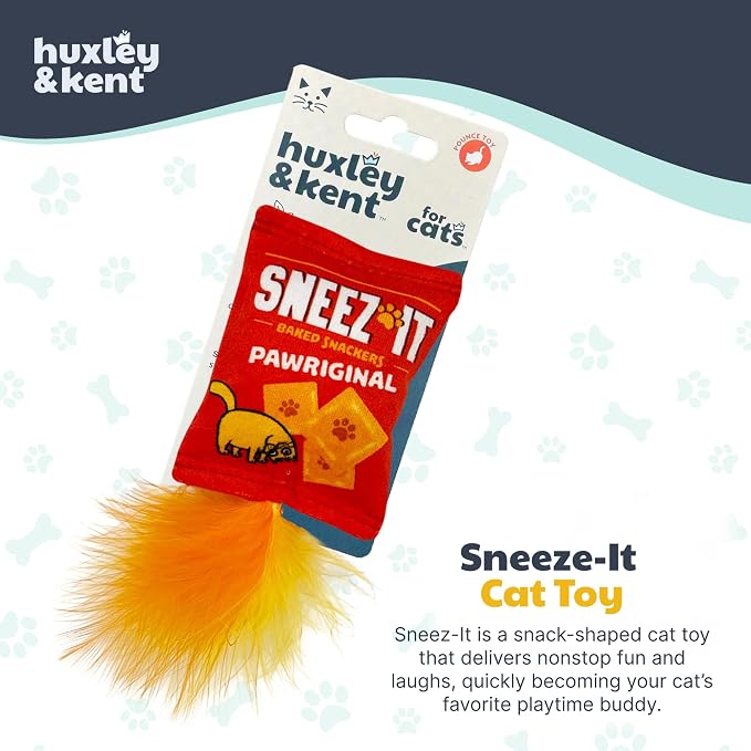 Huxley & Kent Plush Crinkle Catnip Cat Toy, Sneeze-It